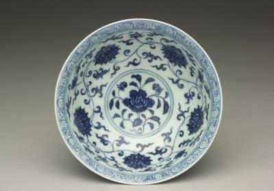 图片[2]-Bowl with underglaze-blue decoration of two dragons in pursuit of pearls, Hsuan-te reign (1426-1435), Ming dynasty-China Archive